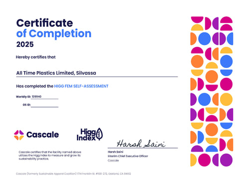 Silvassa Higg-SA Certificate 2025